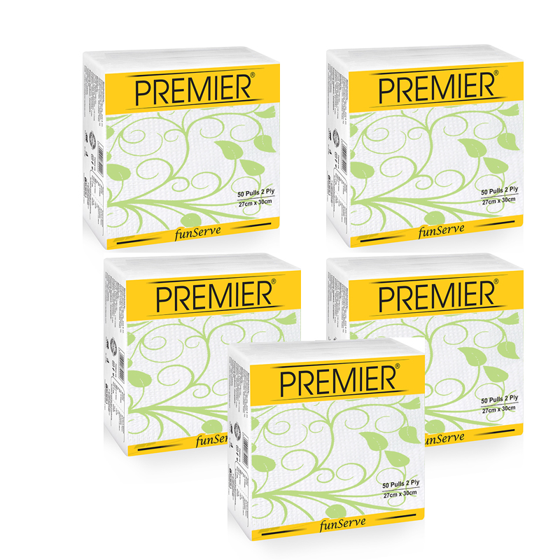 Premier Fun Serve Napkins 50 Pulls Ã¢â‚¬â€œ Pack of 5