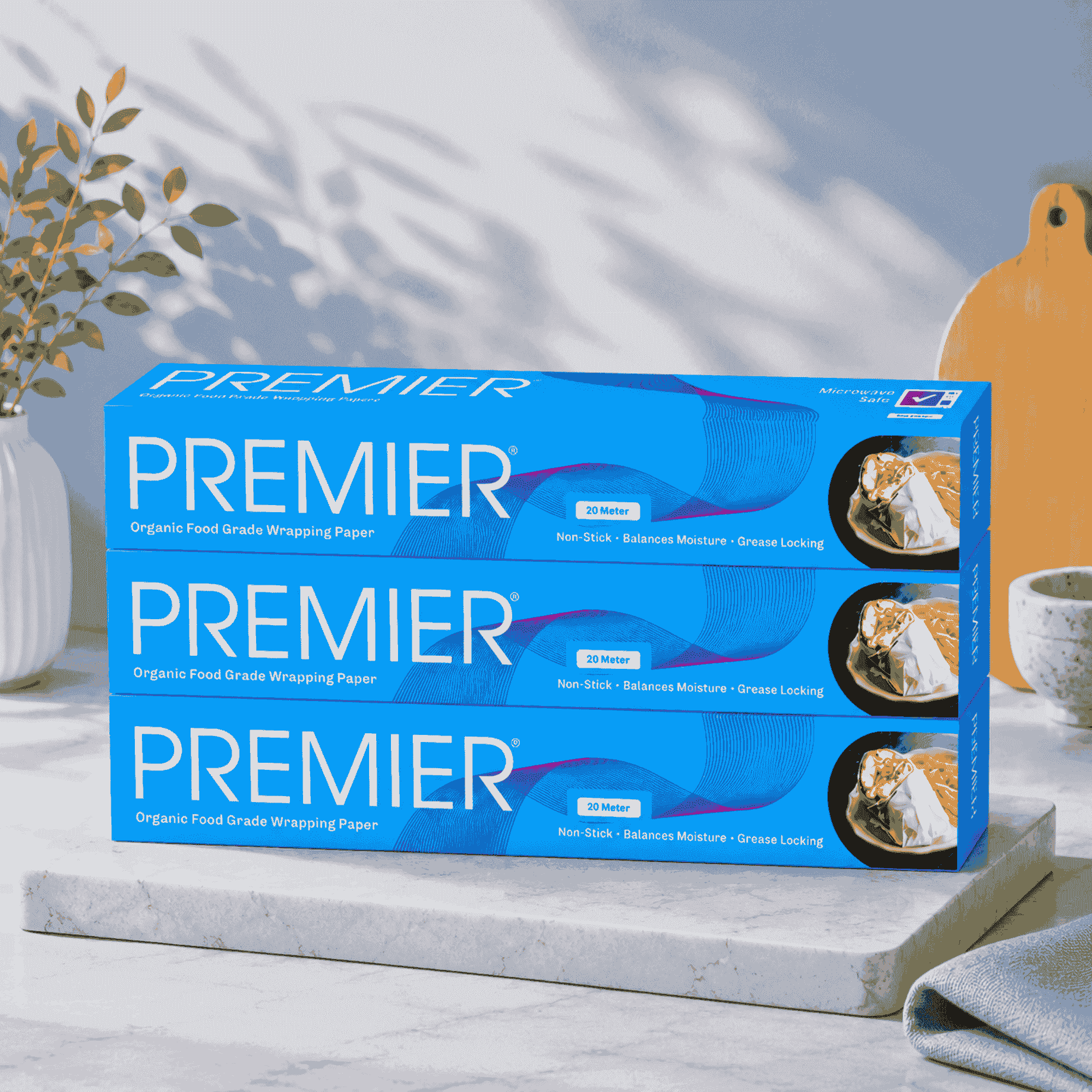 Premier Food Wrapping Paper 20mtr - Pack of 3