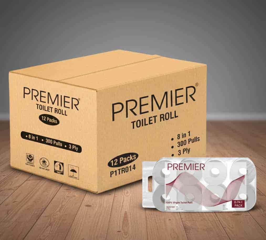 Premier Tissue  Paper TR 300 Pulls 3 Ply 8x1